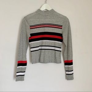 H&M Striped Mockneck Shirt
